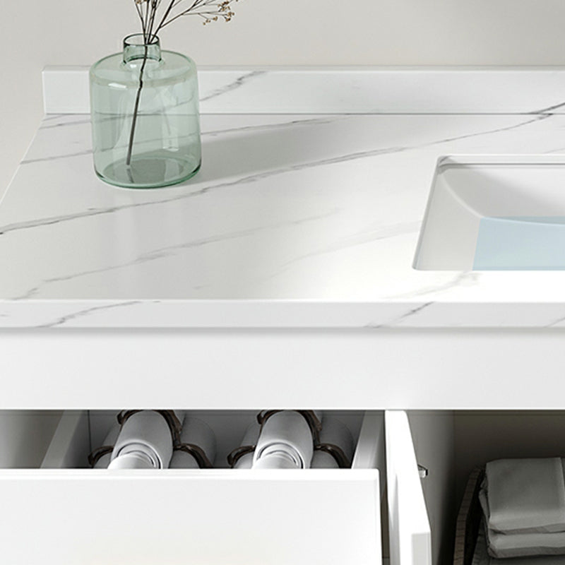 Contemporary Bathroom Vanity Set Wall-Mounted with Soft Close Door Clearhalo 'Bathroom Remodel & Bathroom Fixtures' 'Bathroom Vanities' 'bathroom_vanities' 'Home Improvement' 'home_improvement' 'home_improvement_bathroom_vanities' 8233995