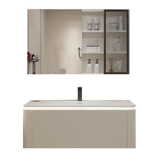 Wall Mounted Standard White Single-Sink Open Console with Sink Set Clearhalo 'Bathroom Remodel & Bathroom Fixtures' 'Bathroom Vanities' 'bathroom_vanities' 'Home Improvement' 'home_improvement' 'home_improvement_bathroom_vanities' 8254833