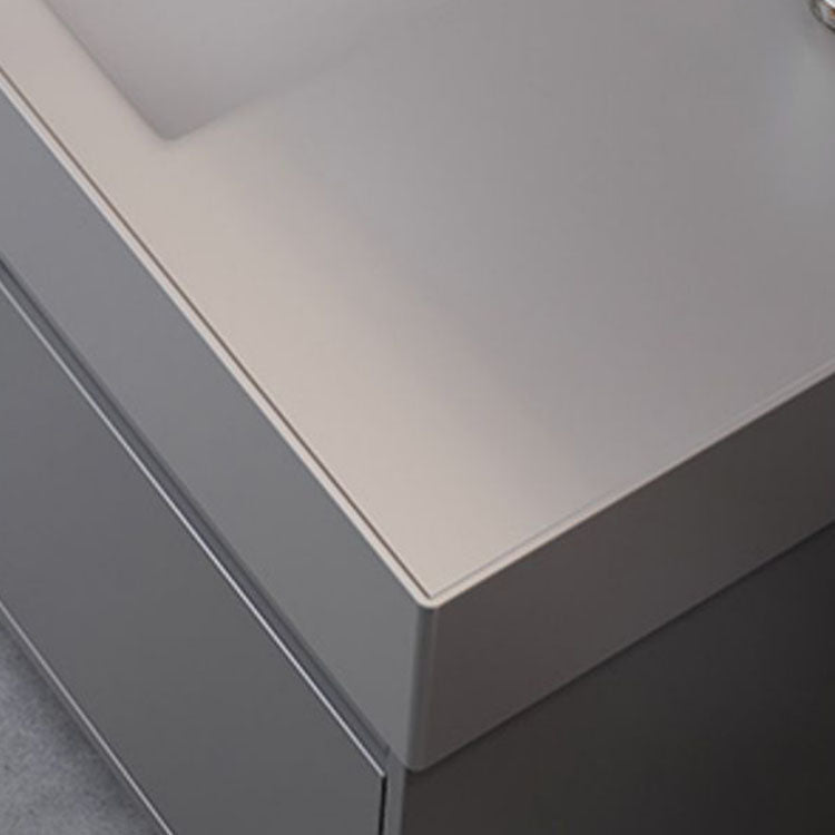 Grey Modern Wood Wall Mounted Standard Bathroom Vanity Set with Sink Clearhalo 'Bathroom Remodel & Bathroom Fixtures' 'Bathroom Vanities' 'bathroom_vanities' 'Home Improvement' 'home_improvement' 'home_improvement_bathroom_vanities' 8254905