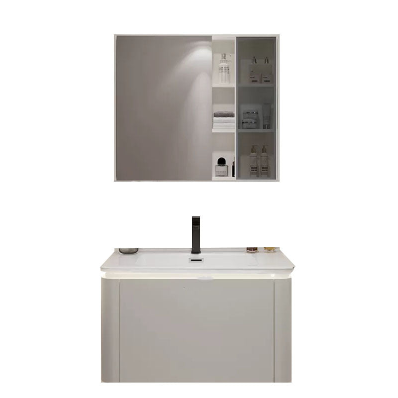 White Rectangular Single-Sink Open Console with Sink Set Sink Included Clearhalo 'Bathroom Remodel & Bathroom Fixtures' 'Bathroom Vanities' 'bathroom_vanities' 'Home Improvement' 'home_improvement' 'home_improvement_bathroom_vanities' 8254949
