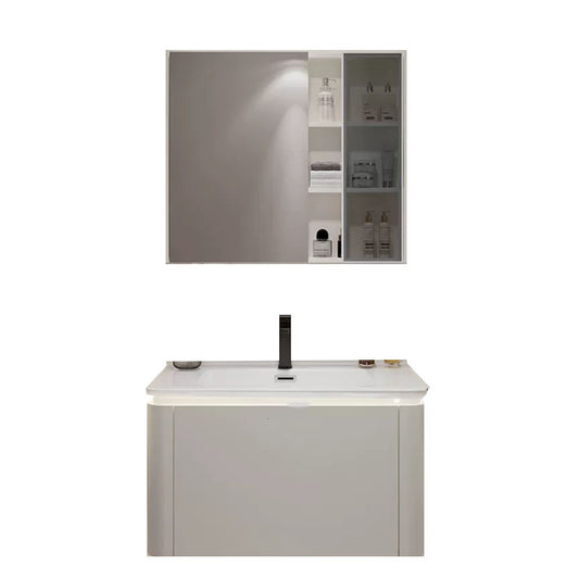 White Rectangular Single-Sink Open Console with Sink Set Sink Included Clearhalo 'Bathroom Remodel & Bathroom Fixtures' 'Bathroom Vanities' 'bathroom_vanities' 'Home Improvement' 'home_improvement' 'home_improvement_bathroom_vanities' 8254949