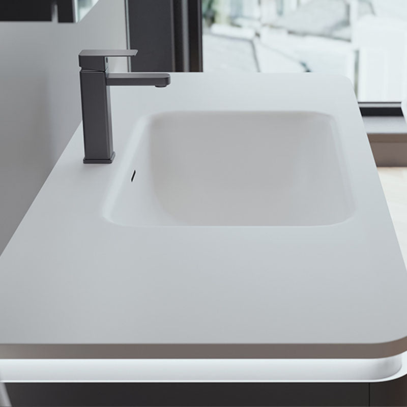 Grey Wood Modern Rectangular Wall Mounted Standard Bathroom Vanity Set Clearhalo 'Bathroom Remodel & Bathroom Fixtures' 'Bathroom Vanities' 'bathroom_vanities' 'Home Improvement' 'home_improvement' 'home_improvement_bathroom_vanities' 8262465