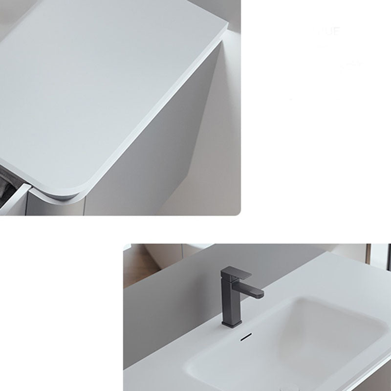 Grey Wood Modern Rectangular Wall Mounted Standard Bathroom Vanity Set Clearhalo 'Bathroom Remodel & Bathroom Fixtures' 'Bathroom Vanities' 'bathroom_vanities' 'Home Improvement' 'home_improvement' 'home_improvement_bathroom_vanities' 8262468