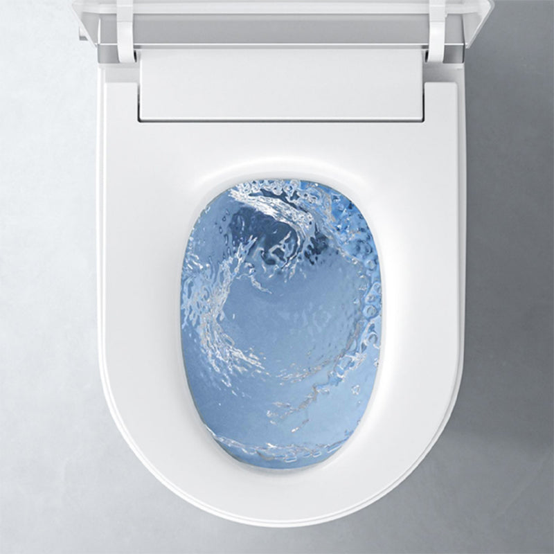 Wall Mounted Contemporary Flush Toilet with Slow Close and Heated Seat Clearhalo 'Bathroom Remodel & Bathroom Fixtures' 'Bidets' 'Home Improvement' 'home_improvement' 'home_improvement_bidets' 'Toilets & Bidets' 8262544
