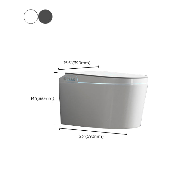 Wall Mounted Contemporary Flush Toilet with Slow Close and Heated Seat Clearhalo 'Bathroom Remodel & Bathroom Fixtures' 'Bidets' 'Home Improvement' 'home_improvement' 'home_improvement_bidets' 'Toilets & Bidets' 8262553