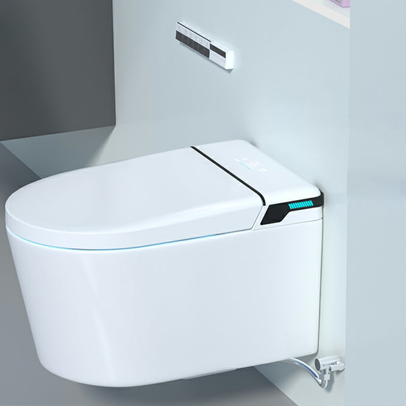 Wall Mounted Modern No Water Tank Flush Toilet with Slow Close Seat and Heated Seat Clearhalo 'Bathroom Remodel & Bathroom Fixtures' 'Bidets' 'Home Improvement' 'home_improvement' 'home_improvement_bidets' 'Toilets & Bidets' 8262554
