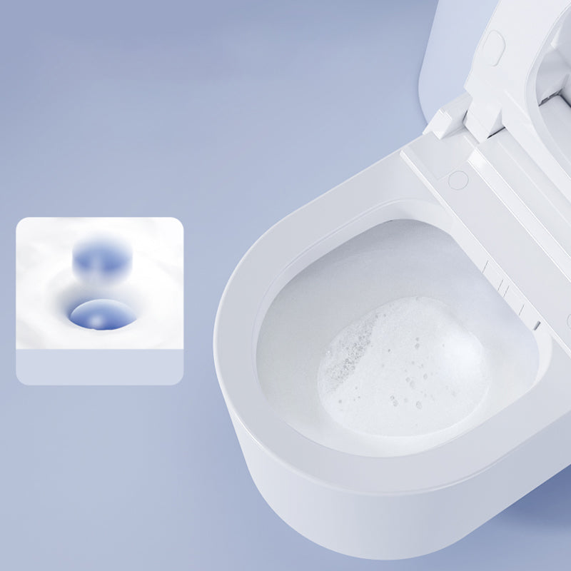 Wall Mounted Modern Flush Intelligent Toilet with Slow Close Seat and Heated Seat Clearhalo 'Bathroom Remodel & Bathroom Fixtures' 'Bidets' 'Home Improvement' 'home_improvement' 'home_improvement_bidets' 'Toilets & Bidets' 8262576