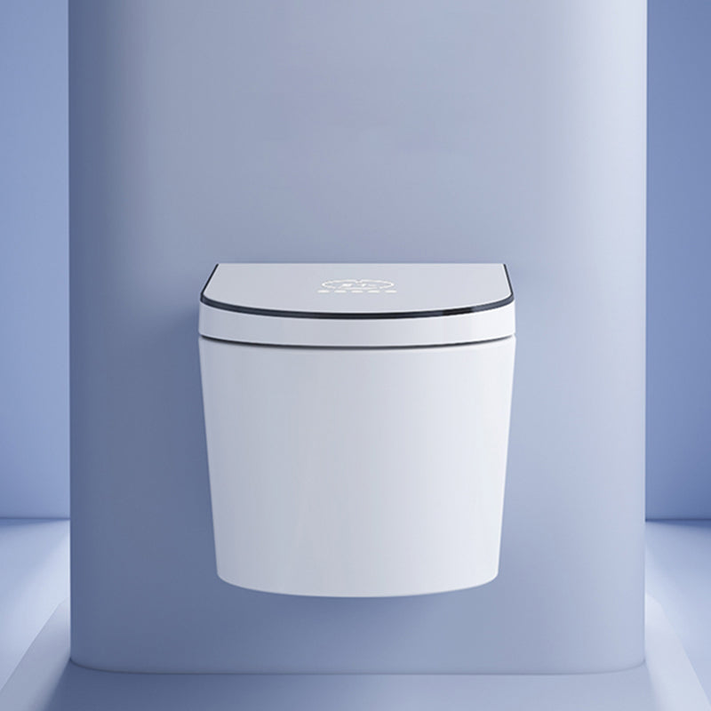 Wall Mounted Modern Flush Intelligent Toilet with Slow Close Seat and Heated Seat Clearhalo 'Bathroom Remodel & Bathroom Fixtures' 'Bidets' 'Home Improvement' 'home_improvement' 'home_improvement_bidets' 'Toilets & Bidets' 8262578