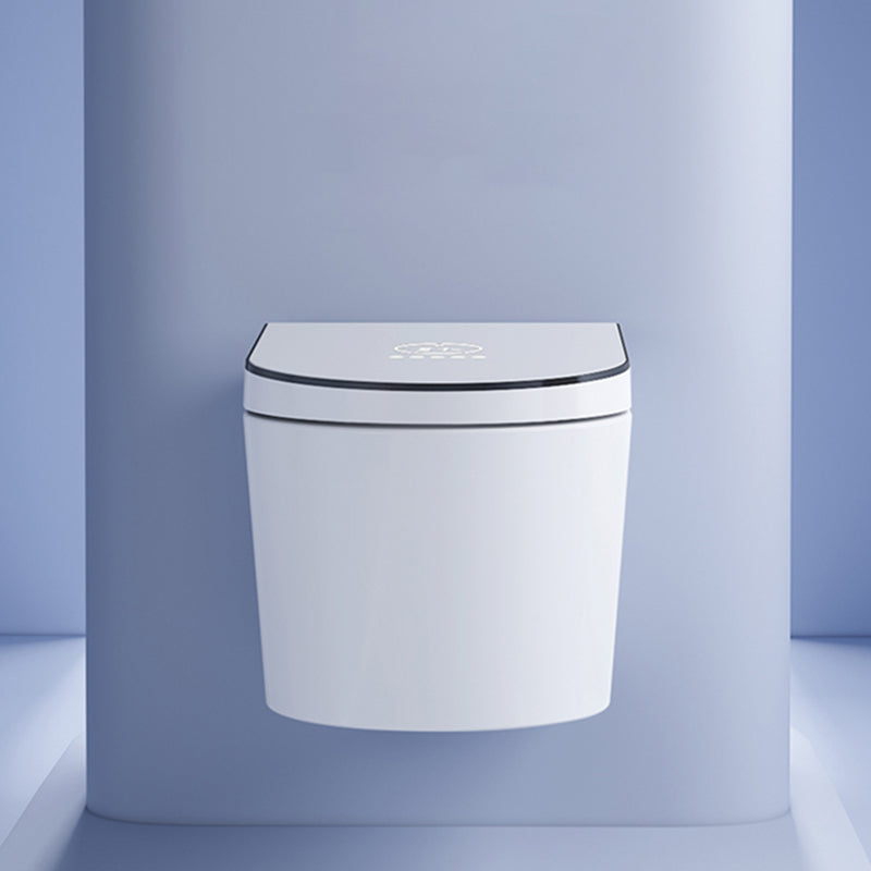 Wall Mounted Modern Flush Intelligent Toilet with Slow Close Seat and Heated Seat Clearhalo 'Bathroom Remodel & Bathroom Fixtures' 'Bidets' 'Home Improvement' 'home_improvement' 'home_improvement_bidets' 'Toilets & Bidets' 8262578