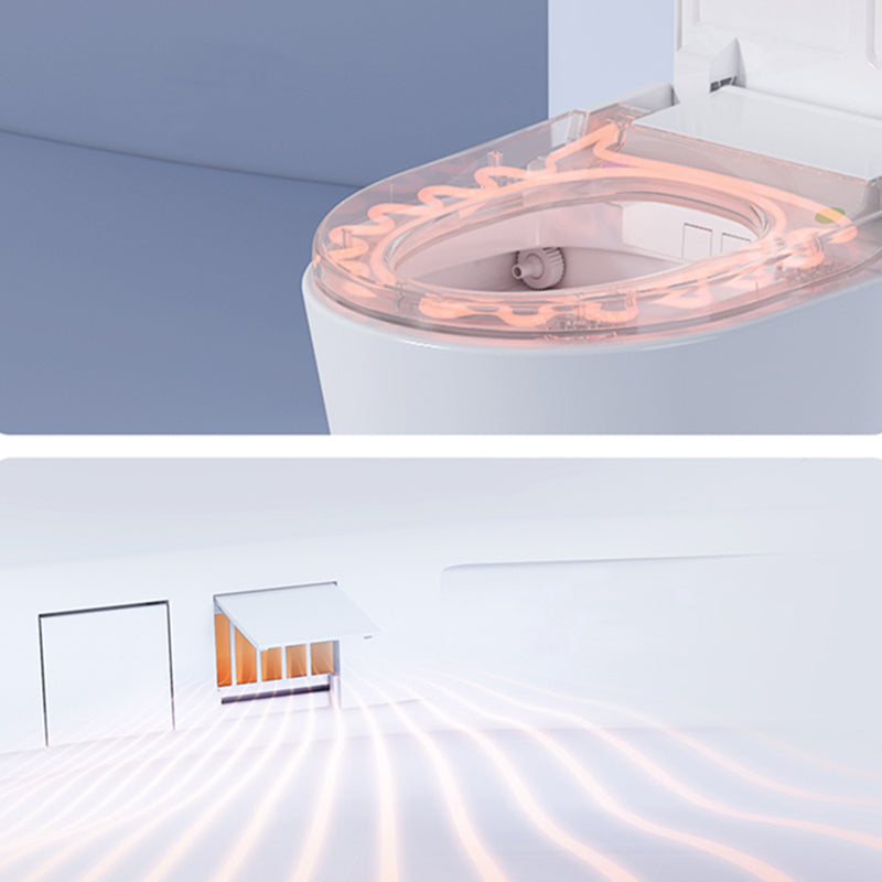 Wall Mounted Modern Flush Intelligent Toilet with Slow Close Seat and Heated Seat Clearhalo 'Bathroom Remodel & Bathroom Fixtures' 'Bidets' 'Home Improvement' 'home_improvement' 'home_improvement_bidets' 'Toilets & Bidets' 8262581