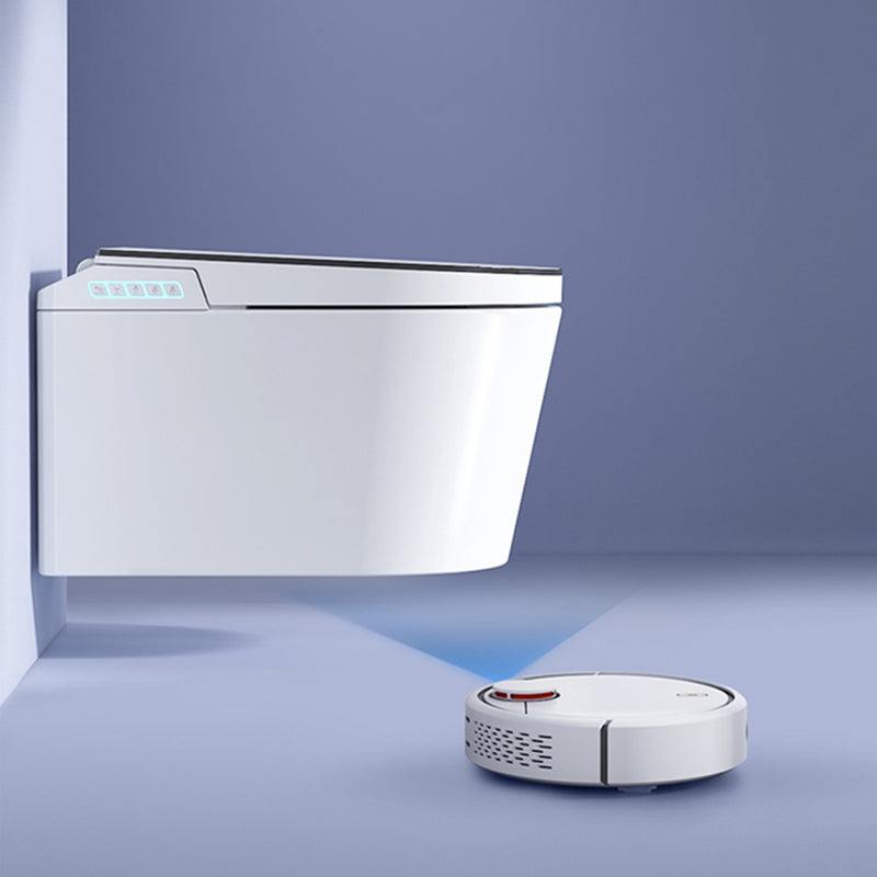 Wall Mounted Modern Flush Intelligent Toilet with Slow Close Seat and Heated Seat Clearhalo 'Bathroom Remodel & Bathroom Fixtures' 'Bidets' 'Home Improvement' 'home_improvement' 'home_improvement_bidets' 'Toilets & Bidets' 8262585
