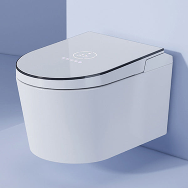 Wall Mounted Modern Flush Intelligent Toilet with Slow Close Seat and Heated Seat Clearhalo 'Bathroom Remodel & Bathroom Fixtures' 'Bidets' 'Home Improvement' 'home_improvement' 'home_improvement_bidets' 'Toilets & Bidets' 8262588