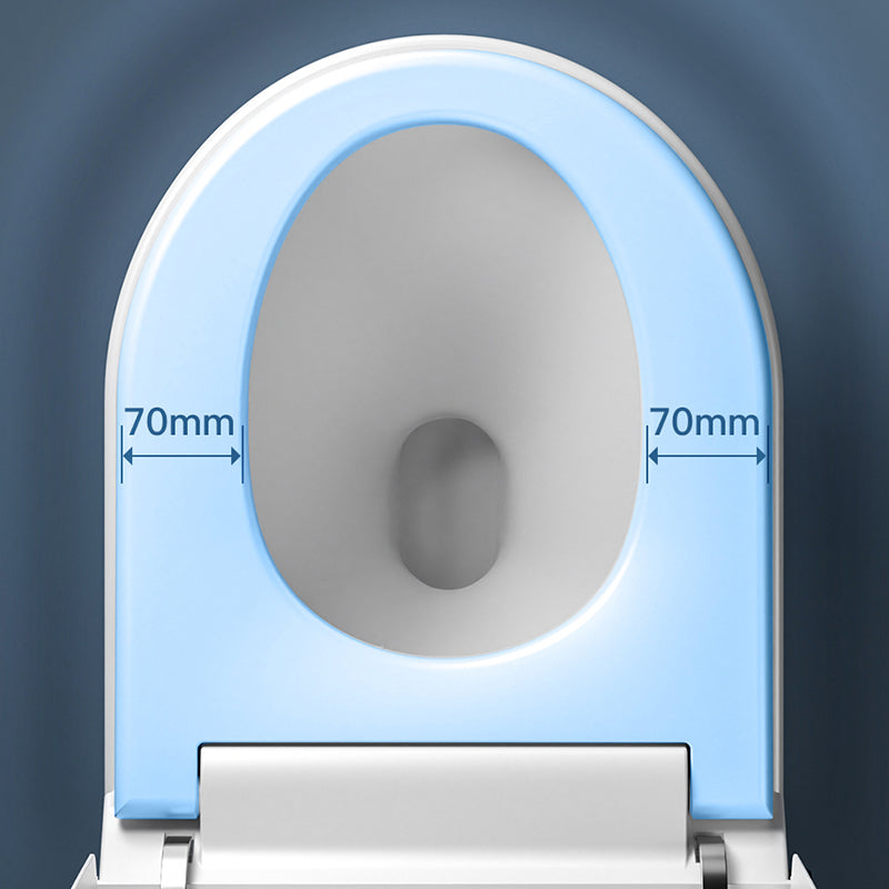 Modern Wall Mounted Flush Toilet with Slow Close Seat and Heated Seat in White Clearhalo 'Bathroom Remodel & Bathroom Fixtures' 'Bidets' 'Home Improvement' 'home_improvement' 'home_improvement_bidets' 'Toilets & Bidets' 8262599