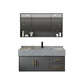 Grey Wall-Mounted Modern Single-Sink Rectangular Wood Bathroom Vanity Set Clearhalo 'Bathroom Remodel & Bathroom Fixtures' 'Bathroom Vanities' 'bathroom_vanities' 'Home Improvement' 'home_improvement' 'home_improvement_bathroom_vanities' 8280463