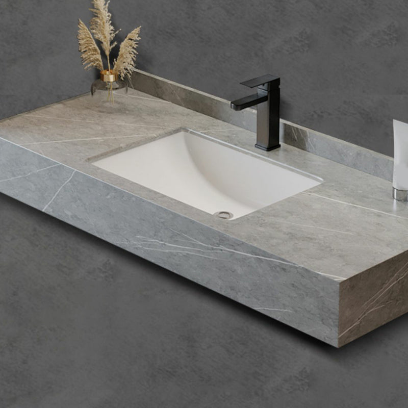 Grey Wall-Mounted Modern Single-Sink Rectangular Wood Bathroom Vanity Set Clearhalo 'Bathroom Remodel & Bathroom Fixtures' 'Bathroom Vanities' 'bathroom_vanities' 'Home Improvement' 'home_improvement' 'home_improvement_bathroom_vanities' 8280466
