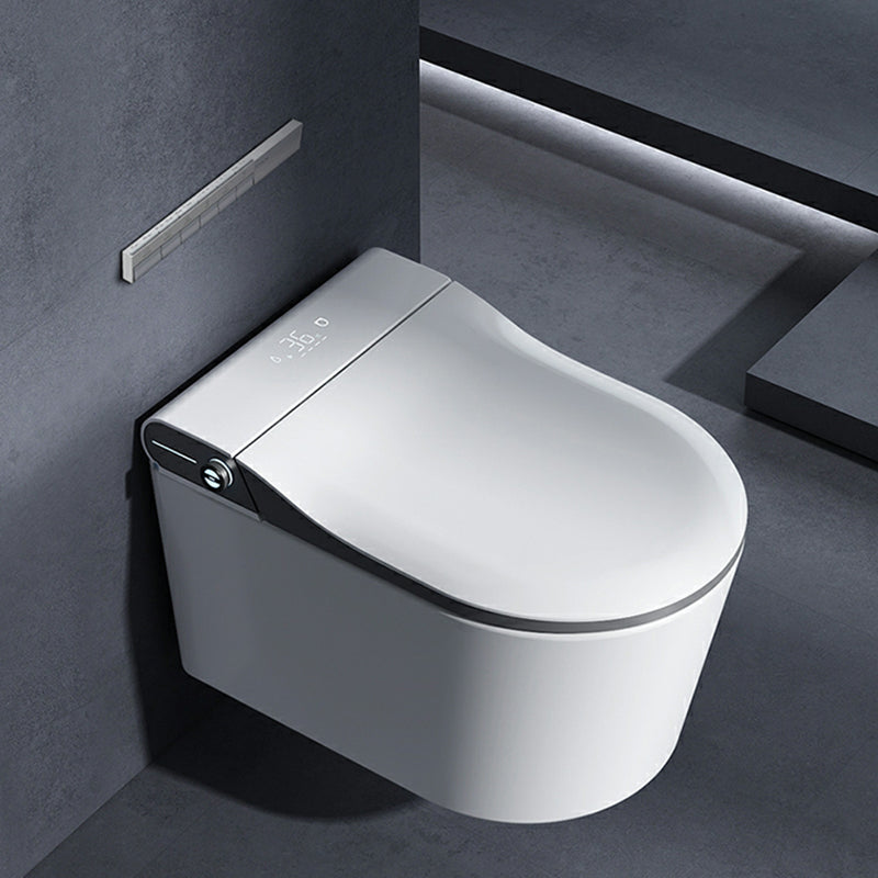 Warm Air Dryer Bidet White Ceramic Wall-Mounted Heated Seat Elongated Clearhalo 'Bathroom Remodel & Bathroom Fixtures' 'Bidets' 'Home Improvement' 'home_improvement' 'home_improvement_bidets' 'Toilets & Bidets' 8280648