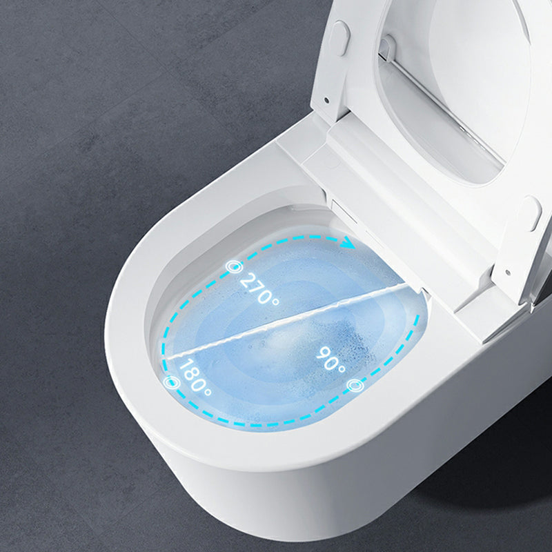 Warm Air Dryer Bidet White Ceramic Wall-Mounted Heated Seat Elongated Clearhalo 'Bathroom Remodel & Bathroom Fixtures' 'Bidets' 'Home Improvement' 'home_improvement' 'home_improvement_bidets' 'Toilets & Bidets' 8280655