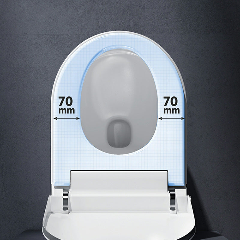 Warm Air Dryer Bidet White Ceramic Wall-Mounted Heated Seat Elongated Clearhalo 'Bathroom Remodel & Bathroom Fixtures' 'Bidets' 'Home Improvement' 'home_improvement' 'home_improvement_bidets' 'Toilets & Bidets' 8280657