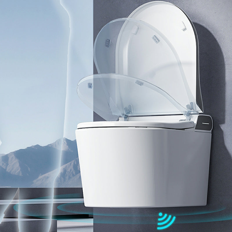 Warm Air Dryer Bidet White Ceramic Wall-Mounted Heated Seat Elongated Clearhalo 'Bathroom Remodel & Bathroom Fixtures' 'Bidets' 'Home Improvement' 'home_improvement' 'home_improvement_bidets' 'Toilets & Bidets' 8280658