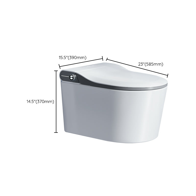 Warm Air Dryer Bidet White Ceramic Wall-Mounted Heated Seat Elongated Clearhalo 'Bathroom Remodel & Bathroom Fixtures' 'Bidets' 'Home Improvement' 'home_improvement' 'home_improvement_bidets' 'Toilets & Bidets' 8280665