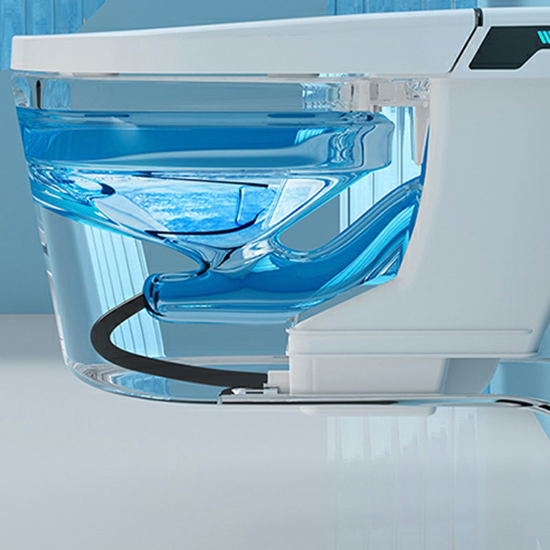 White Smart Bidet Wall Mount Ceramic All-In-One Elongated with Heated Seat Clearhalo 'Bathroom Remodel & Bathroom Fixtures' 'Bidets' 'Home Improvement' 'home_improvement' 'home_improvement_bidets' 'Toilets & Bidets' 8280669