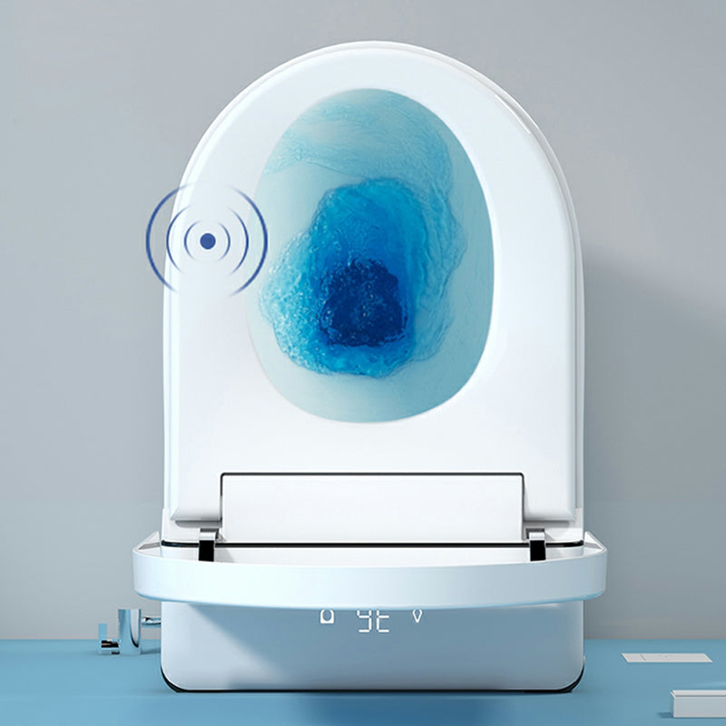 White Smart Bidet Wall Mount Ceramic All-In-One Elongated with Heated Seat Clearhalo 'Bathroom Remodel & Bathroom Fixtures' 'Bidets' 'Home Improvement' 'home_improvement' 'home_improvement_bidets' 'Toilets & Bidets' 8280674