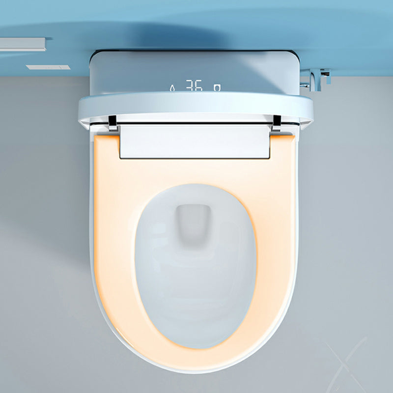 White Smart Bidet Wall Mount Ceramic All-In-One Elongated with Heated Seat Clearhalo 'Bathroom Remodel & Bathroom Fixtures' 'Bidets' 'Home Improvement' 'home_improvement' 'home_improvement_bidets' 'Toilets & Bidets' 8280681