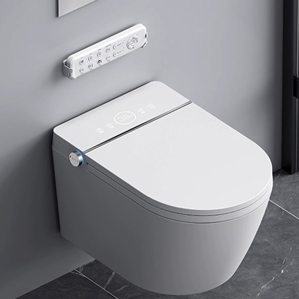 Temperature Control Smart Bidet Elongated Wall-Mounted Heated Seat Ceramic White Clearhalo 'Bathroom Remodel & Bathroom Fixtures' 'Bidets' 'Home Improvement' 'home_improvement' 'home_improvement_bidets' 'Toilets & Bidets' 8280686