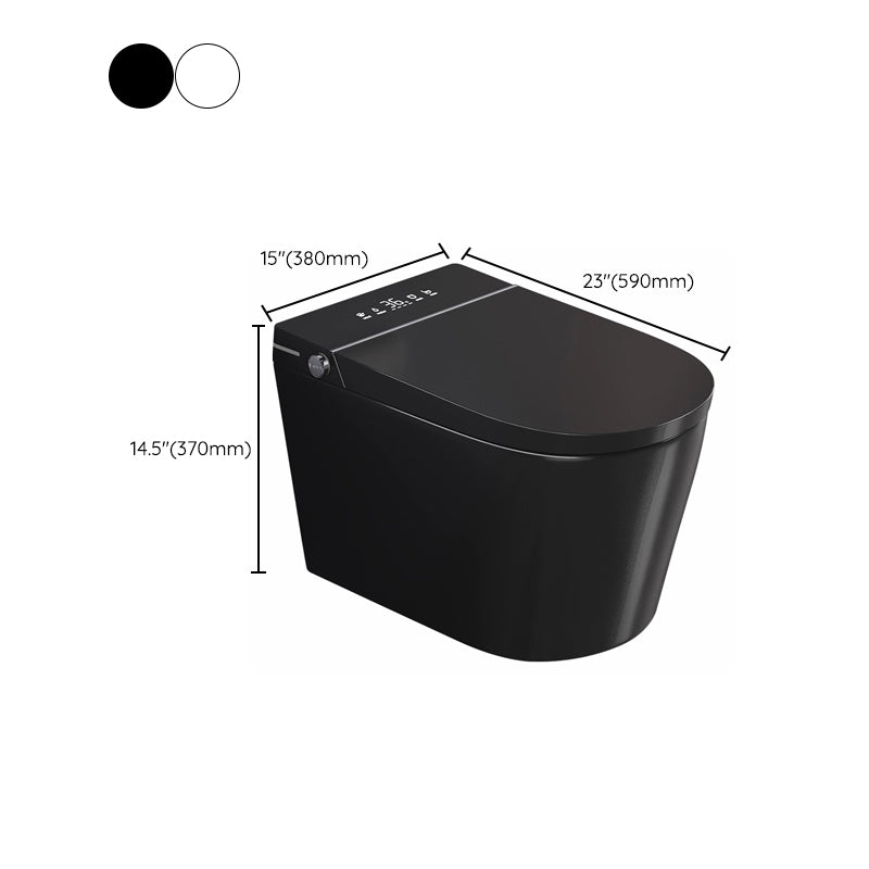 Temperature Control Smart Bidet Elongated Wall-Mounted Heated Seat Ceramic Clearhalo 'Bathroom Remodel & Bathroom Fixtures' 'Bidets' 'Home Improvement' 'home_improvement' 'home_improvement_bidets' 'Toilets & Bidets' 8280697