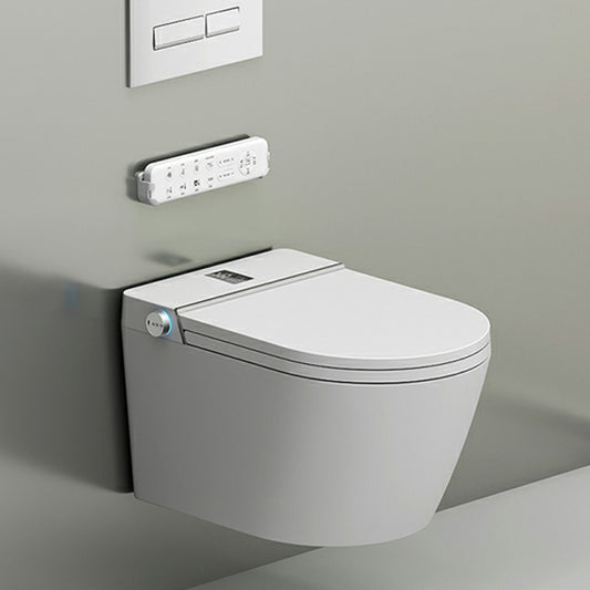 White Bidet Temperature Control Warm Air Dryer Elongated Wall-Mounted Ceramic Clearhalo 'Bathroom Remodel & Bathroom Fixtures' 'Bidets' 'Home Improvement' 'home_improvement' 'home_improvement_bidets' 'Toilets & Bidets' 8280740