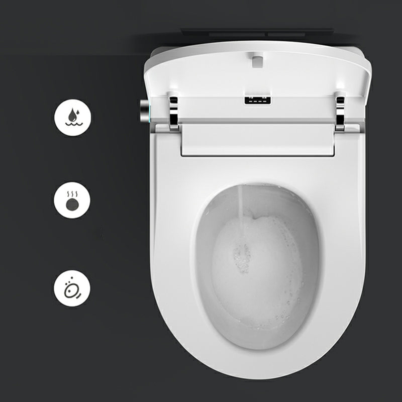 White Bidet Temperature Control Warm Air Dryer Elongated Wall-Mounted Ceramic Clearhalo 'Bathroom Remodel & Bathroom Fixtures' 'Bidets' 'Home Improvement' 'home_improvement' 'home_improvement_bidets' 'Toilets & Bidets' 8280746
