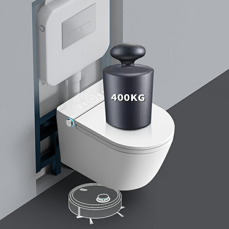 White Bidet Temperature Control Warm Air Dryer Elongated Wall-Mounted Ceramic Clearhalo 'Bathroom Remodel & Bathroom Fixtures' 'Bidets' 'Home Improvement' 'home_improvement' 'home_improvement_bidets' 'Toilets & Bidets' 8280751