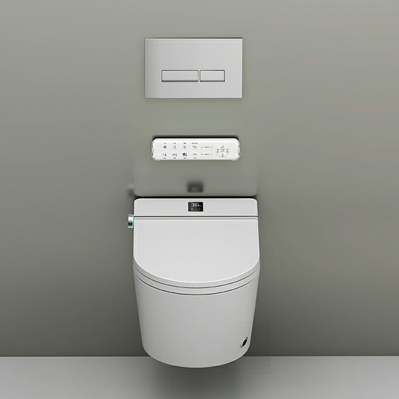 White Bidet Temperature Control Warm Air Dryer Elongated Wall-Mounted Ceramic Clearhalo 'Bathroom Remodel & Bathroom Fixtures' 'Bidets' 'Home Improvement' 'home_improvement' 'home_improvement_bidets' 'Toilets & Bidets' 8280753
