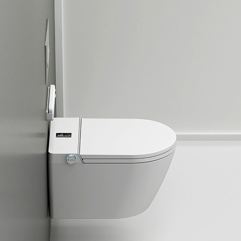 White Bidet Temperature Control Warm Air Dryer Elongated Wall-Mounted Ceramic Clearhalo 'Bathroom Remodel & Bathroom Fixtures' 'Bidets' 'Home Improvement' 'home_improvement' 'home_improvement_bidets' 'Toilets & Bidets' 8280754