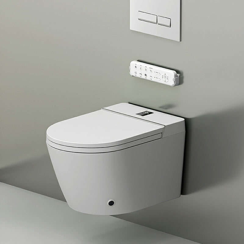 White Bidet Temperature Control Warm Air Dryer Elongated Wall-Mounted Ceramic Clearhalo 'Bathroom Remodel & Bathroom Fixtures' 'Bidets' 'Home Improvement' 'home_improvement' 'home_improvement_bidets' 'Toilets & Bidets' 8280755