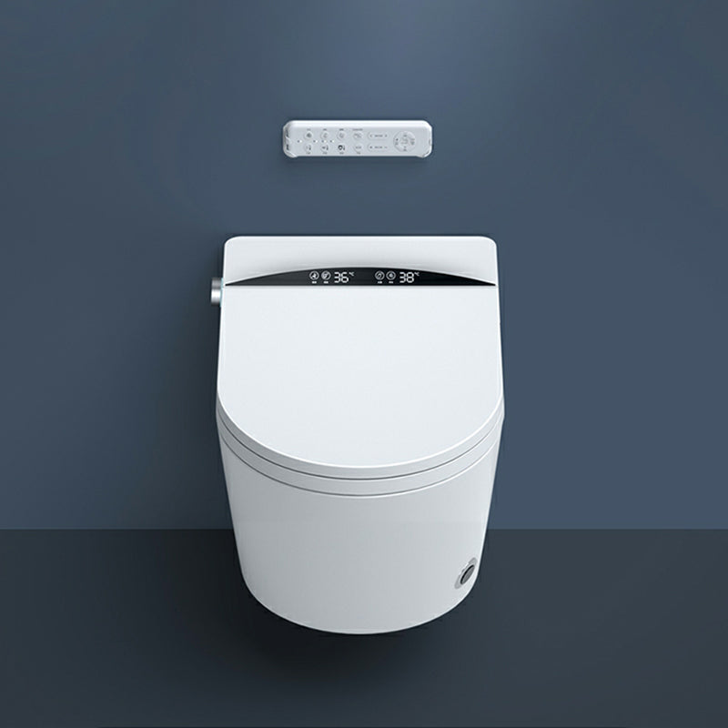 Elongated Smart Bidet White Wall Mounted Heated Seat Ceramic Clearhalo 'Bathroom Remodel & Bathroom Fixtures' 'Bidets' 'Home Improvement' 'home_improvement' 'home_improvement_bidets' 'Toilets & Bidets' 8280761