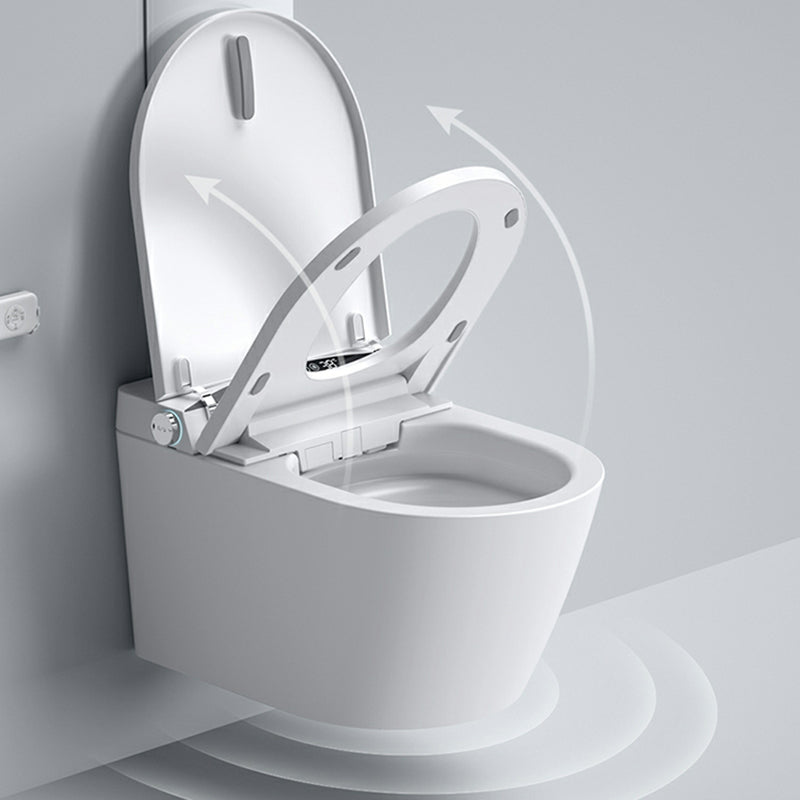 Elongated Smart Bidet White Wall Mounted Heated Seat Ceramic Clearhalo 'Bathroom Remodel & Bathroom Fixtures' 'Bidets' 'Home Improvement' 'home_improvement' 'home_improvement_bidets' 'Toilets & Bidets' 8280766