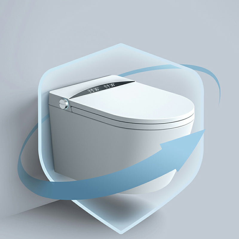 Elongated Smart Bidet White Wall Mounted Heated Seat Ceramic Clearhalo 'Bathroom Remodel & Bathroom Fixtures' 'Bidets' 'Home Improvement' 'home_improvement' 'home_improvement_bidets' 'Toilets & Bidets' 8280769