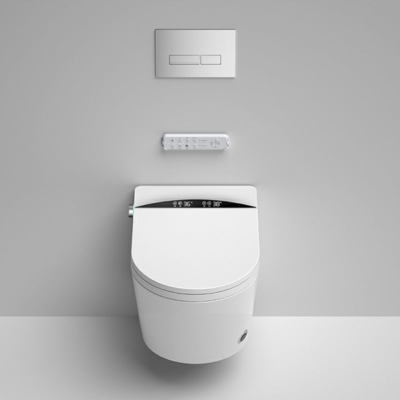 Elongated Smart Bidet White Wall Mounted Heated Seat Ceramic Clearhalo 'Bathroom Remodel & Bathroom Fixtures' 'Bidets' 'Home Improvement' 'home_improvement' 'home_improvement_bidets' 'Toilets & Bidets' 8280772