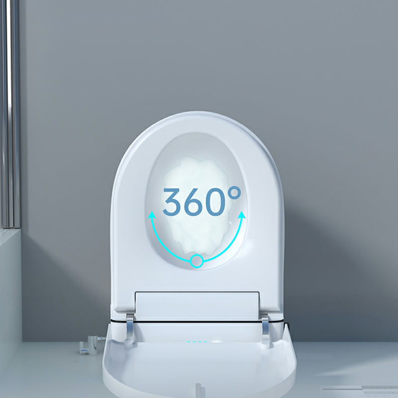 Wall Mount Bidet White Heated Seat Ceramic Rust Resistant Elongated with Dryer Clearhalo 'Bathroom Remodel & Bathroom Fixtures' 'Bidets' 'Home Improvement' 'home_improvement' 'home_improvement_bidets' 'Toilets & Bidets' 8280789