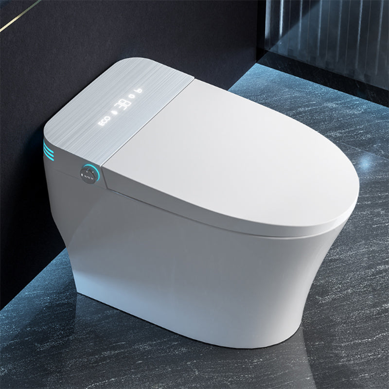 Temperature Control Bidet Floor Mounted Elongated White Ceramic with Heated Seat Automatic Lid ( Medium Configuration Version) 16" Clearhalo 'Bathroom Remodel & Bathroom Fixtures' 'Bidets' 'Home Improvement' 'home_improvement' 'home_improvement_bidets' 'Toilets & Bidets' 8280803
