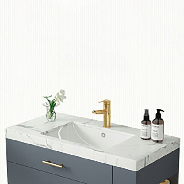 Popular Bathroom Sink Vanity Wall Mounted Standard Open Shelf with Two Drawer Clearhalo 'Bathroom Remodel & Bathroom Fixtures' 'Bathroom Vanities' 'bathroom_vanities' 'Home Improvement' 'home_improvement' 'home_improvement_bathroom_vanities' 8297715