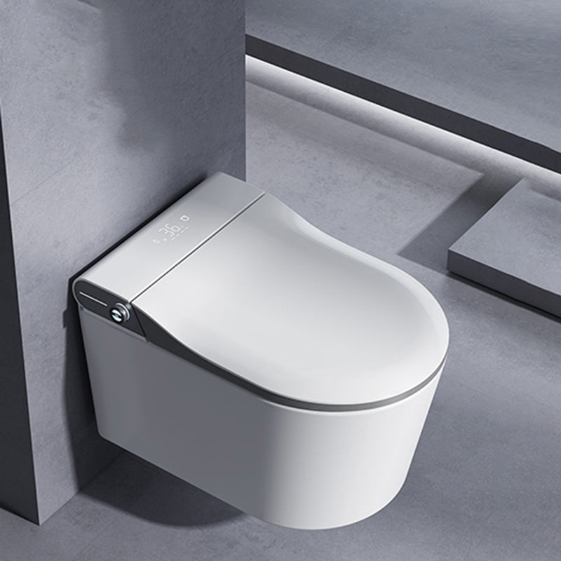 Elongated Smart Bidet White UF Rust Resistant Siphon Jet Wall-Mounted Clearhalo 'Bathroom Remodel & Bathroom Fixtures' 'Bidets' 'Home Improvement' 'home_improvement' 'home_improvement_bidets' 'Toilets & Bidets' 8302735