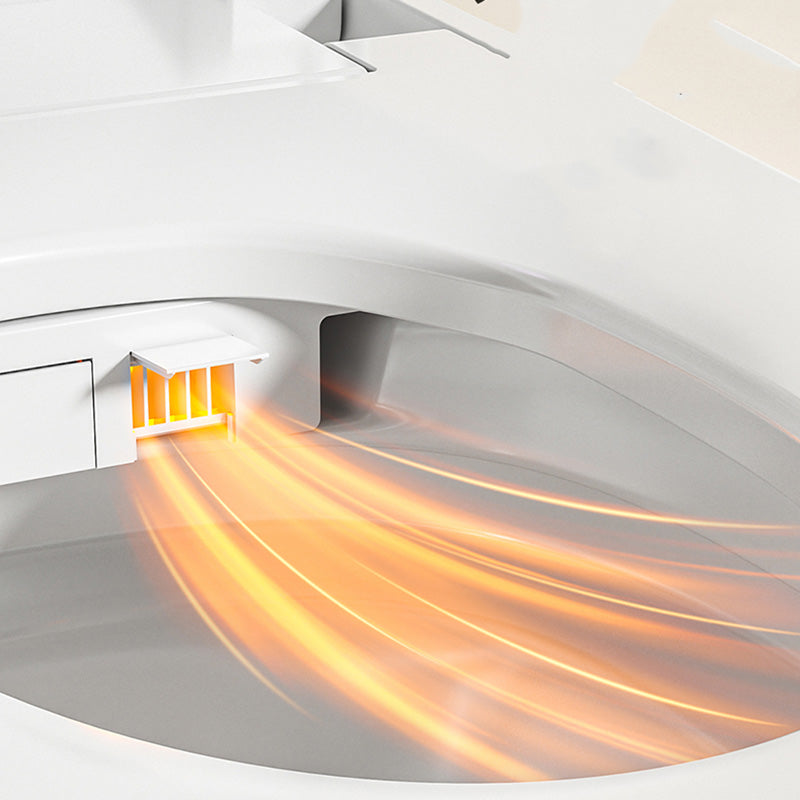 White Smart Bidet Ceramic Elongated Wall Mount with Soft Close Heated Seat Clearhalo 'Bathroom Remodel & Bathroom Fixtures' 'Bidets' 'Home Improvement' 'home_improvement' 'home_improvement_bidets' 'Toilets & Bidets' 8302769