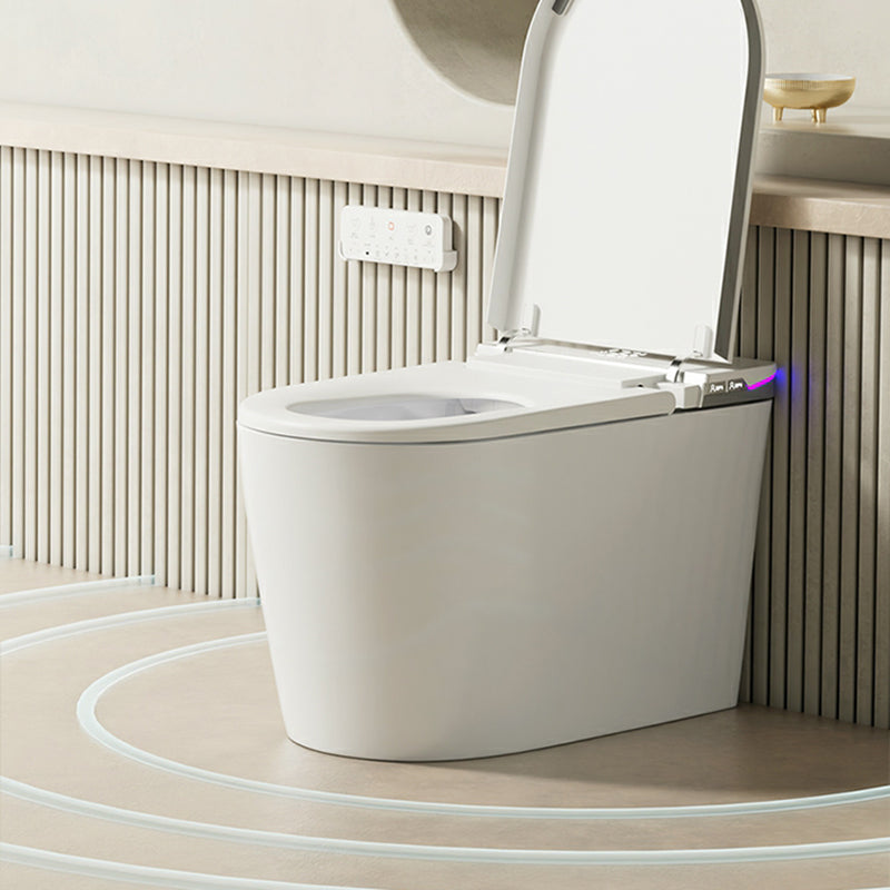 Elongated Smart Bidet Ceramic White Soft Close Heated Seat Floor Mount Clearhalo 'Bathroom Remodel & Bathroom Fixtures' 'Bidets' 'Home Improvement' 'home_improvement' 'home_improvement_bidets' 'Toilets & Bidets' 8302784