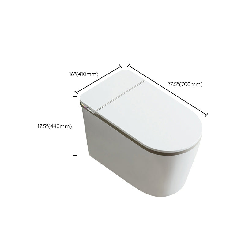 Elongated Smart Bidet Ceramic White Soft Close Heated Seat Floor Mount Clearhalo 'Bathroom Remodel & Bathroom Fixtures' 'Bidets' 'Home Improvement' 'home_improvement' 'home_improvement_bidets' 'Toilets & Bidets' 8302792