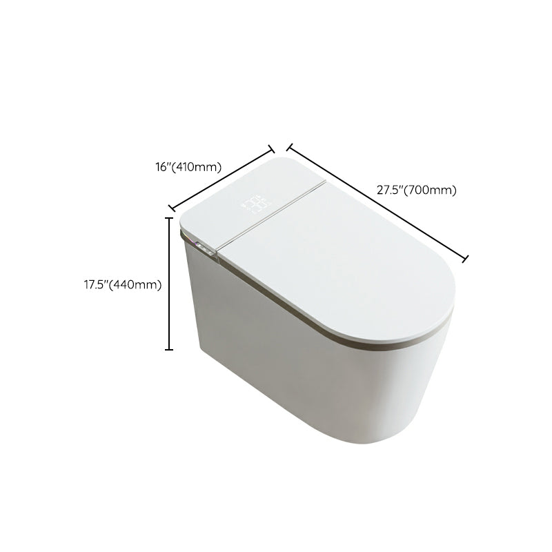 Elongated Smart Bidet Ceramic White Soft Close Heated Seat Floor Mount Clearhalo 'Bathroom Remodel & Bathroom Fixtures' 'Bidets' 'Home Improvement' 'home_improvement' 'home_improvement_bidets' 'Toilets & Bidets' 8302793