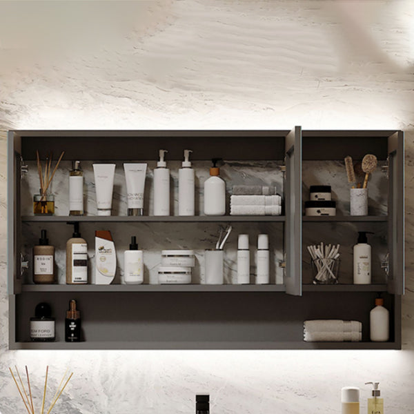 Grey Solid Wood Modern Wall Mounted Standard Bathroom Vanity Set Clearhalo 'Bathroom Remodel & Bathroom Fixtures' 'Bathroom Vanities' 'bathroom_vanities' 'Home Improvement' 'home_improvement' 'home_improvement_bathroom_vanities' 8302819