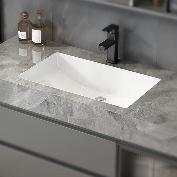 Contemporary Bathroom Sink Vanity Wall Mounted Standard with Two Drawer Clearhalo 'Bathroom Remodel & Bathroom Fixtures' 'Bathroom Vanities' 'bathroom_vanities' 'Home Improvement' 'home_improvement' 'home_improvement_bathroom_vanities' 8302833