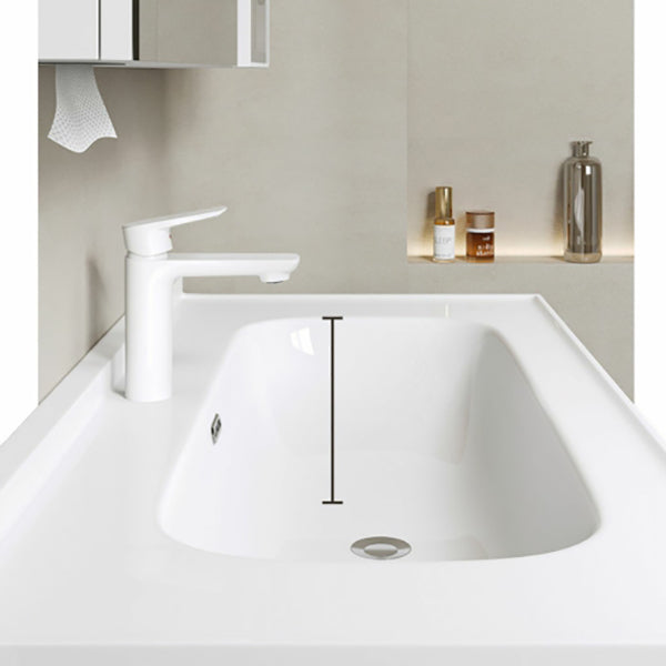 Trendy Bathroom Sink Vanity White Oval Sink One Drawer Wall Mounted Standard Clearhalo 'Bathroom Remodel & Bathroom Fixtures' 'Bathroom Vanities' 'bathroom_vanities' 'Home Improvement' 'home_improvement' 'home_improvement_bathroom_vanities' 8317320